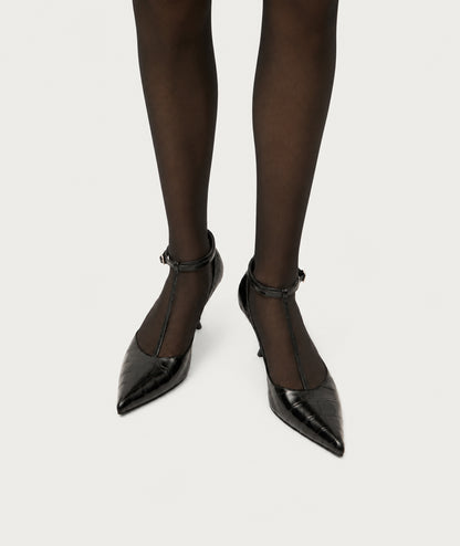 Deadly Ponies | Epona Heel - Black Croc