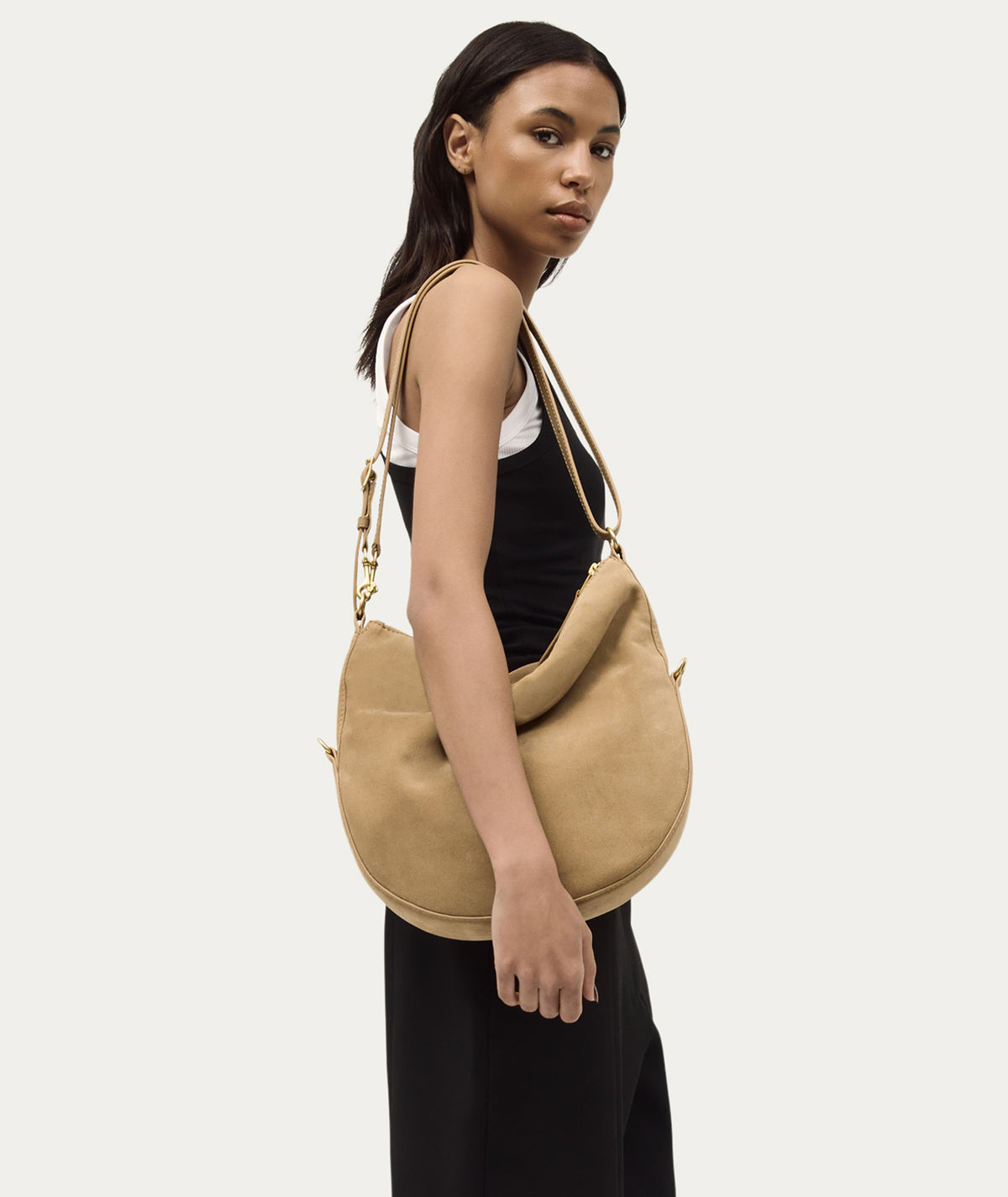 Deadly Ponies | Leopard Hobo - Oat Suede