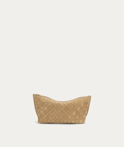 Deadly Ponies | Medium Poucher - Oat Woven Suede