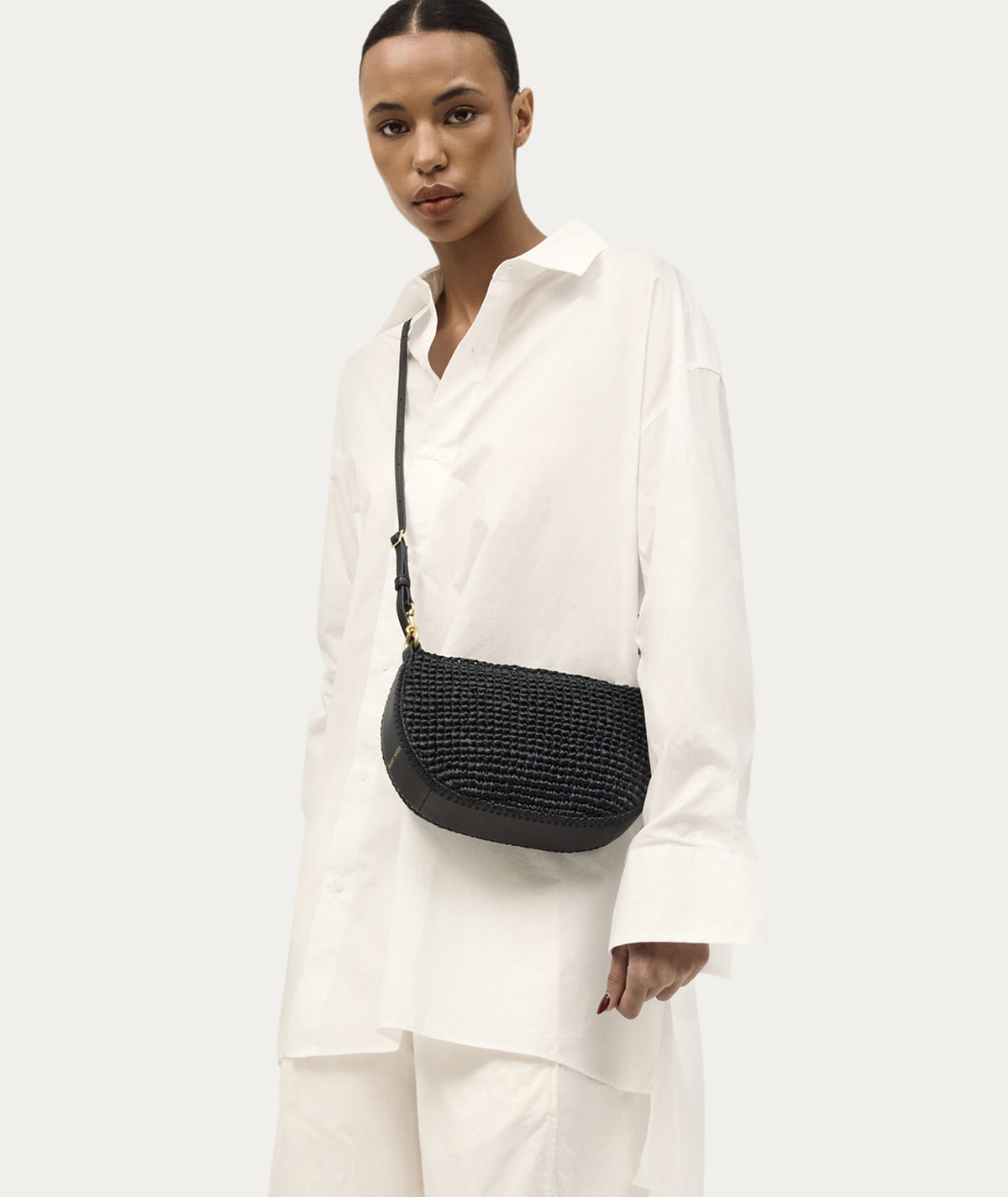 Deadly Ponies | Mini Sling Bag - Black Raffia