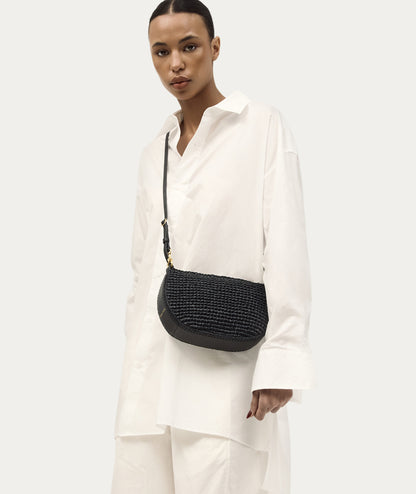 Deadly Ponies | Mini Sling Bag - Black Raffia