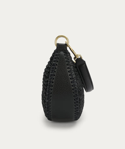 Deadly Ponies | Mini Sling Bag - Black Raffia