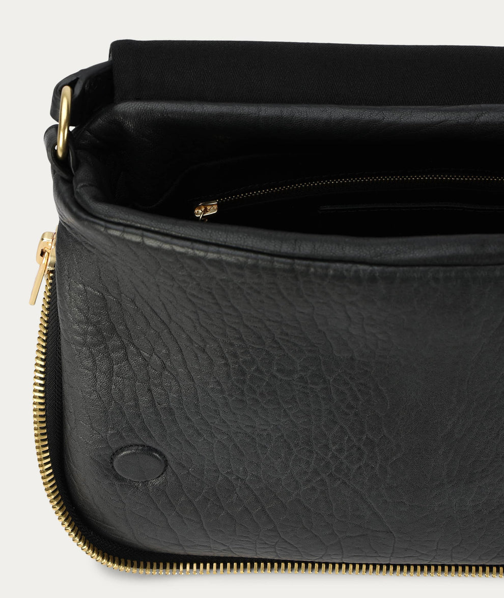 Deadly Ponies | Caiman Bag - Black Bulle / Brass