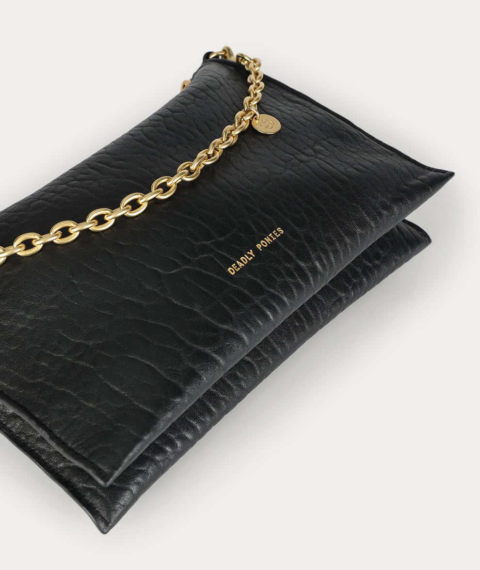 Deadly Ponies | Siamese Bag - Black Bulle / Brass