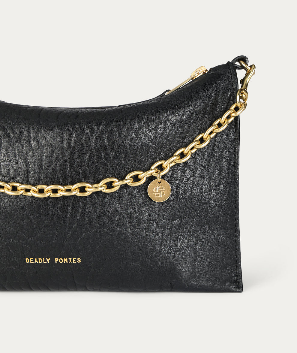 Deadly Ponies | Siamese Bag - Black Bulle / Brass