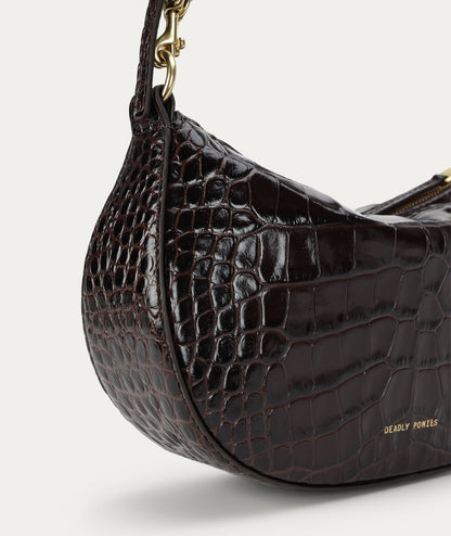 Deadly Ponies | Mr Sling Micro - Espresso Croc