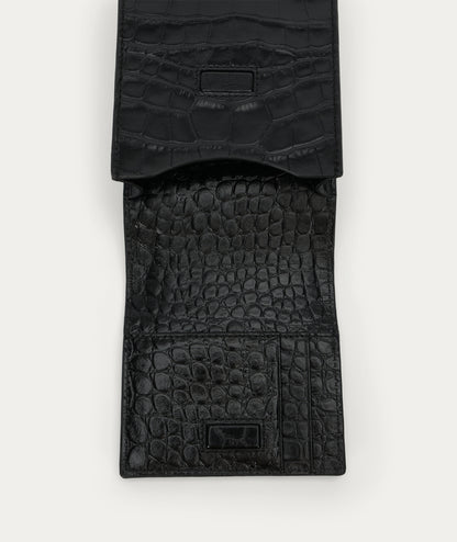 Deadly Ponies | Poucheroo Phone Wallet - Black Croc