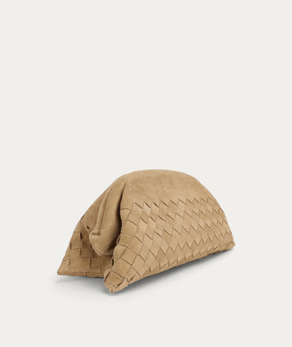Deadly Ponies | Vault Clutch - Oat Woven Suede