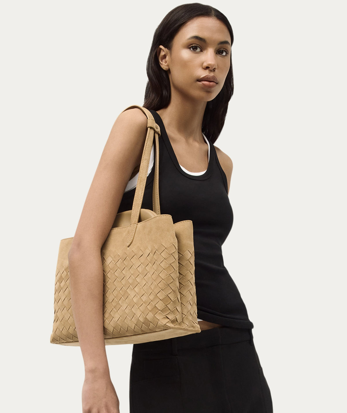 Deadly Ponies | Vault Tote - Oat Woven Suede