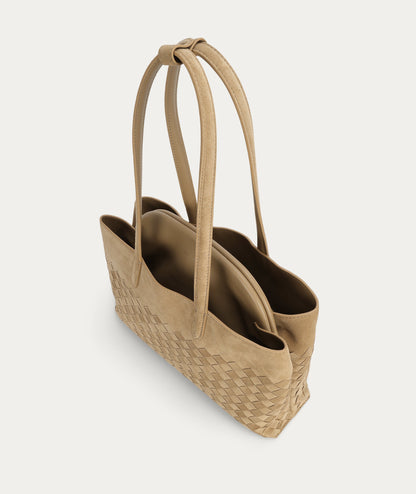 Deadly Ponies | Vault Tote - Oat Woven Suede