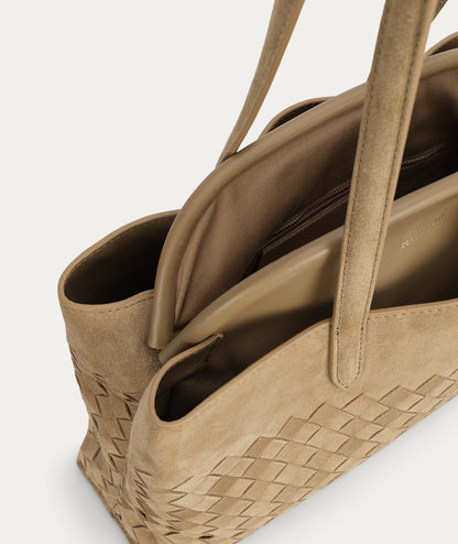 Deadly Ponies | Vault Tote - Oat Woven Suede