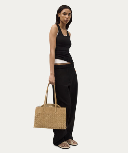 Deadly Ponies | Vault Tote - Oat Woven Suede
