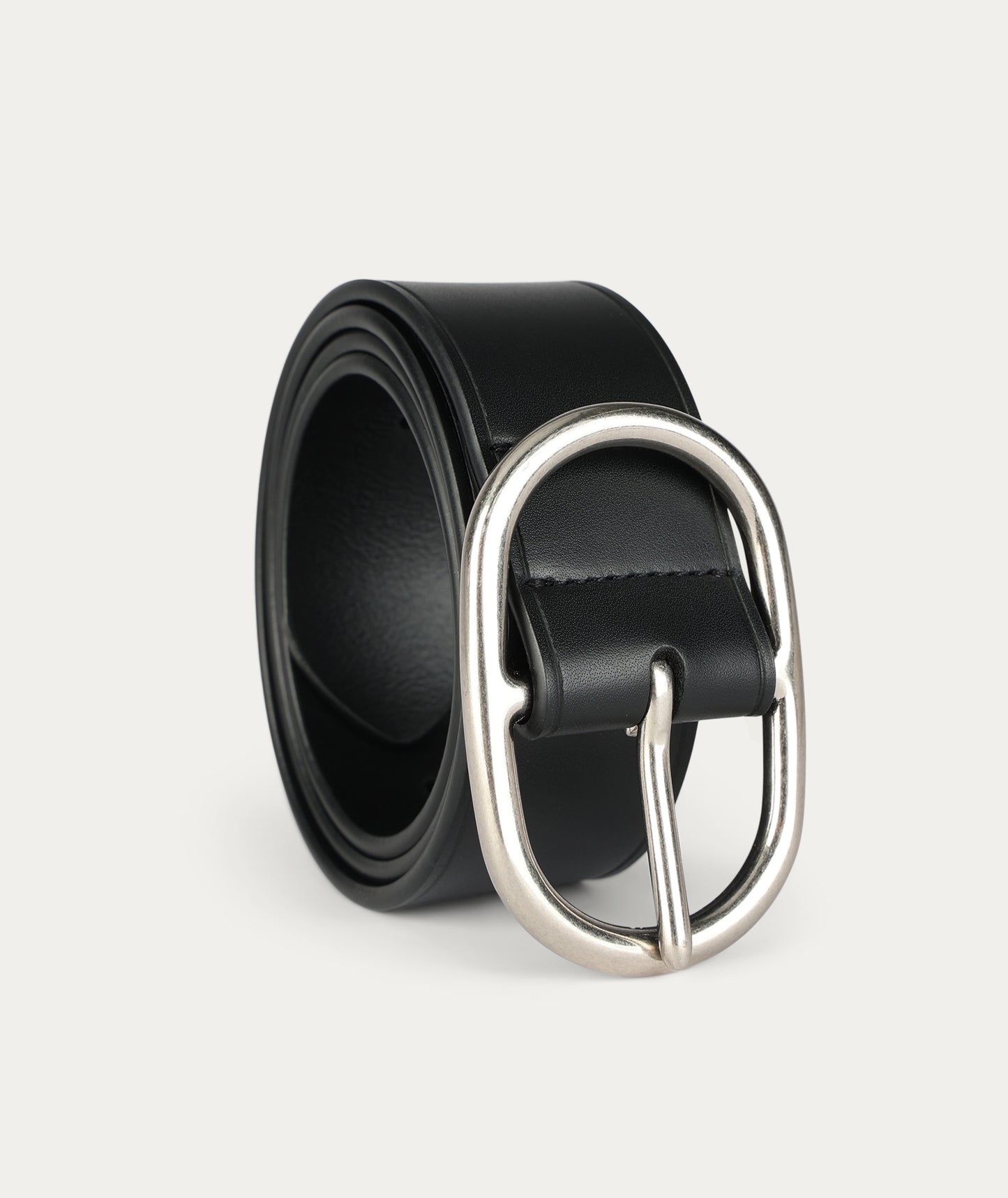 Deadly Ponies | Wide Belt Oval Buckle - Black/Silver