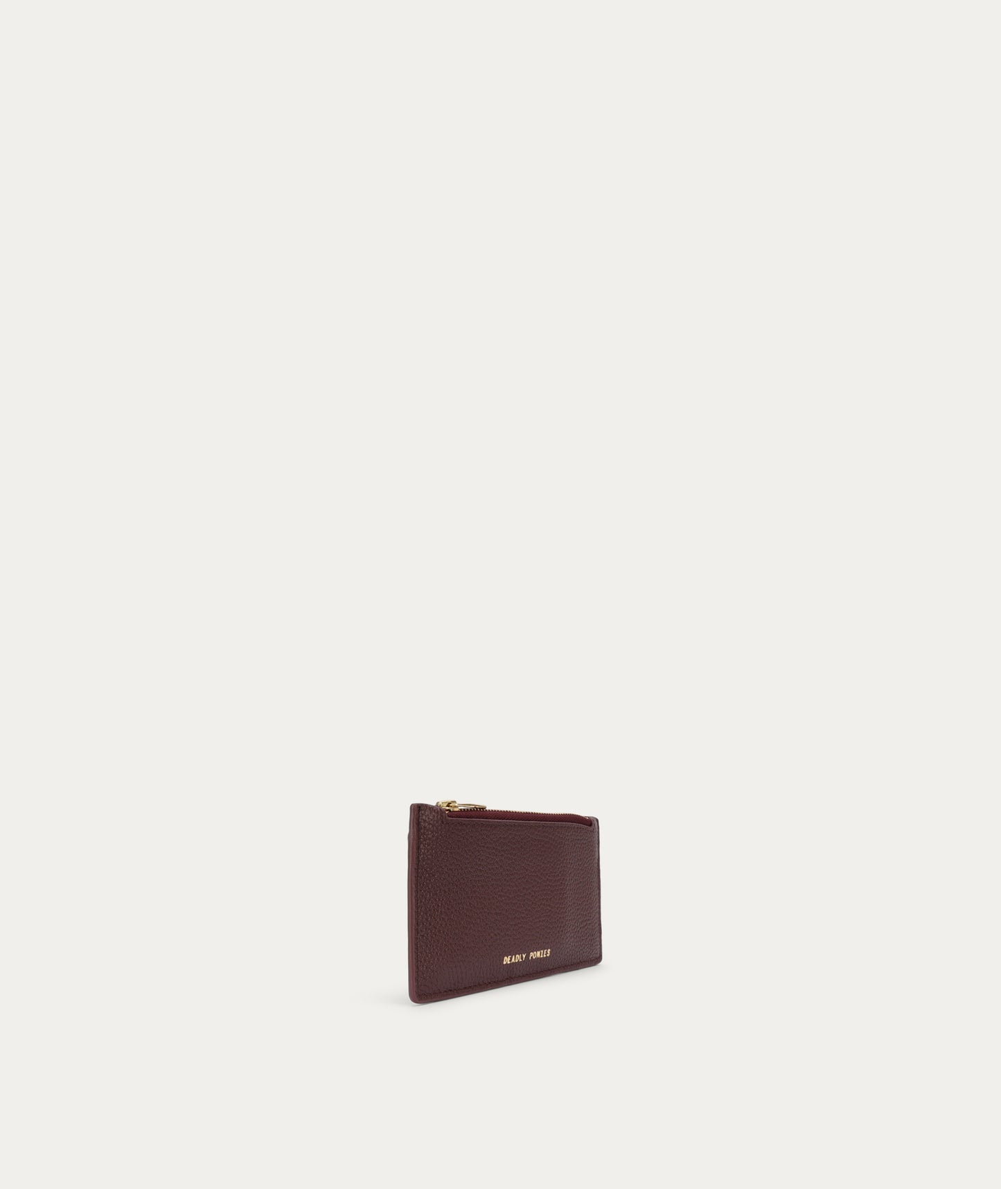 Deadly Ponies | Zip Card Holder - Dark Cherry
