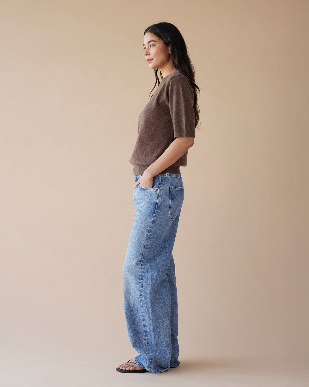 Dear Dylan | Cashmere Tee - Nutmeg