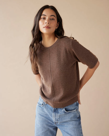Dear Dylan | Cashmere Tee - Nutmeg