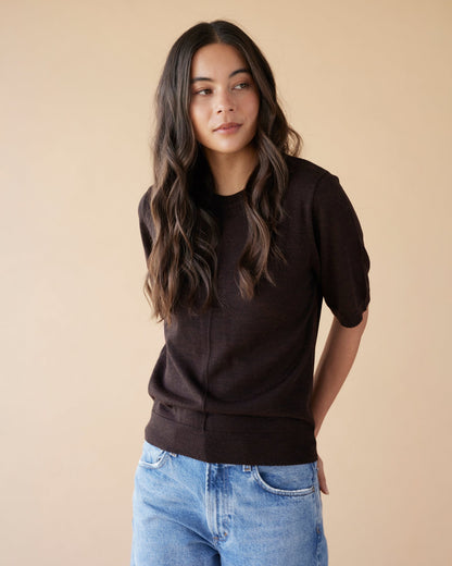 Dear Dylan | Merino Tee - Cocoa
