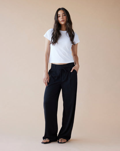 Dear Dylan | Tailored Tie Pant - Noir