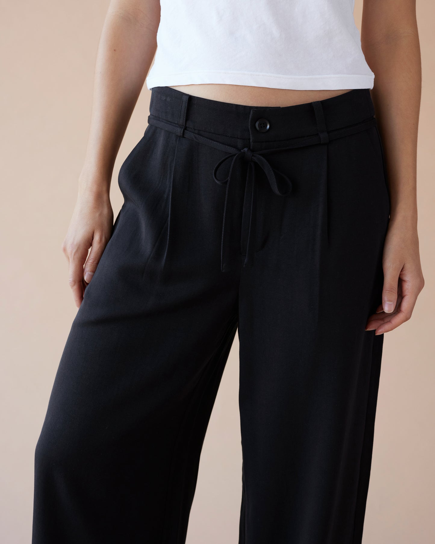 Dear Dylan | Tailored Tie Pant - Noir