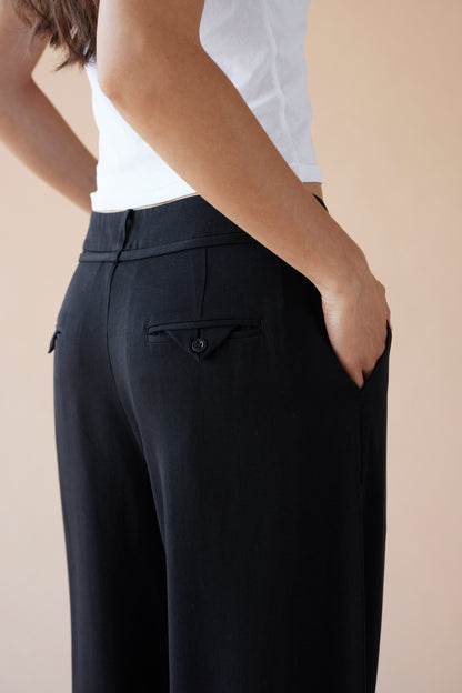Dear Dylan | Tailored Tie Pant - Noir