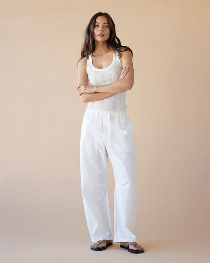 Dear Dylan | Merino Pointelle Daily Tank - Ivory