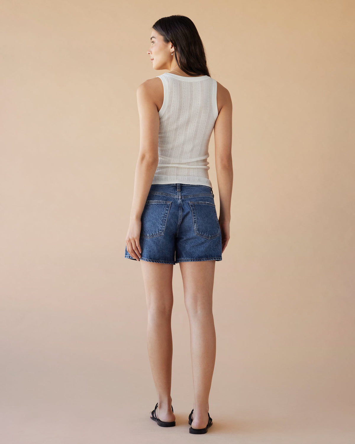 Dear Dylan | Merino Pointelle Daily Tank - Ivory