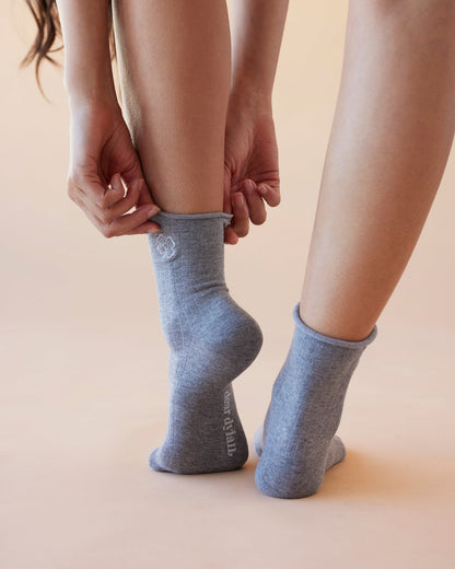 Dear Dylan | Clover Roule Socks - Smoke Marle