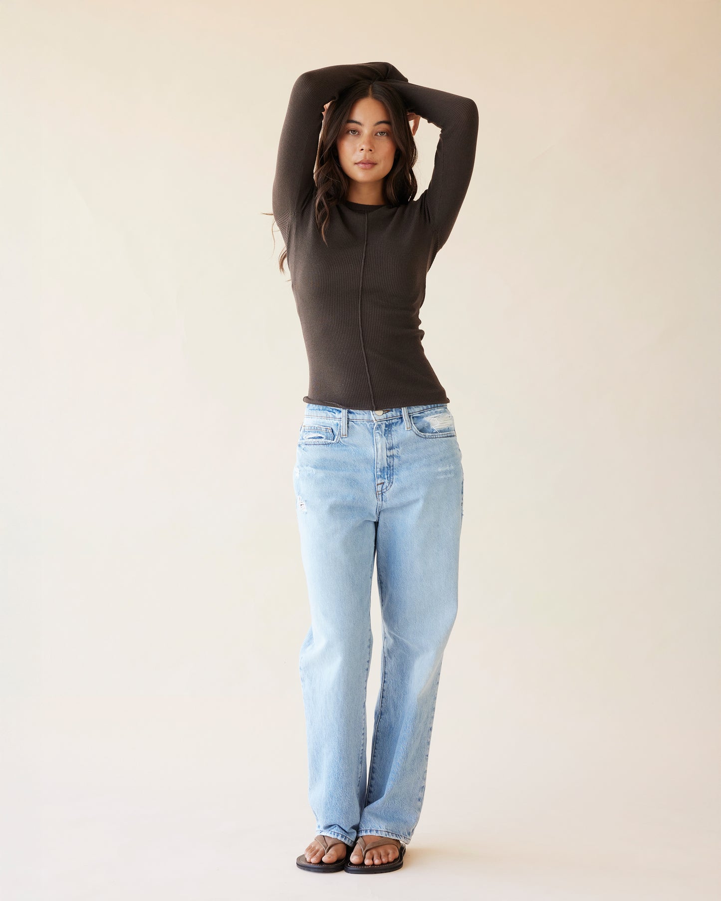 Dear Dylan | Merino Long Sleeve Knit - Bark