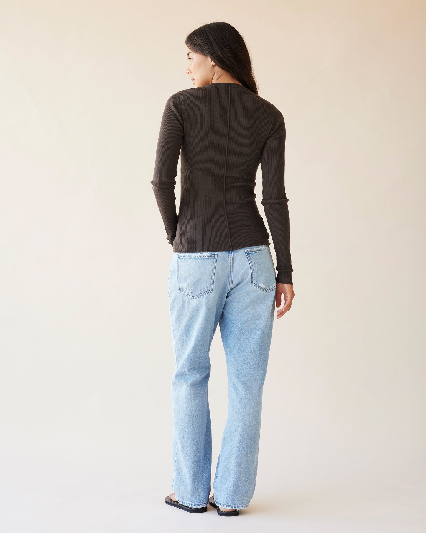 Dear Dylan | Merino Long Sleeve Knit - Bark