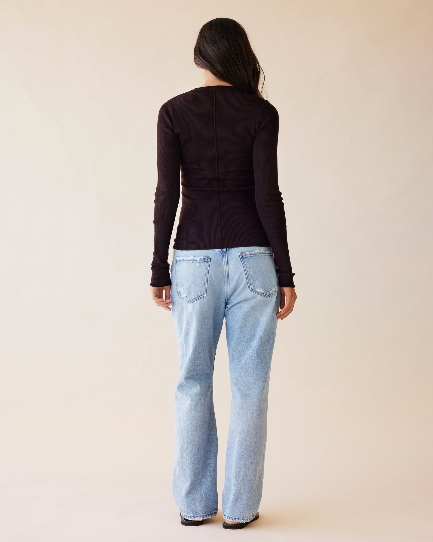 Dear Dylan | Merino Long Sleeve Knit - Port