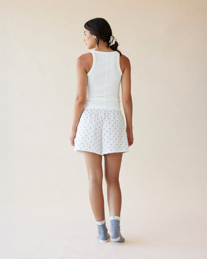 Dear Dylan | Polka Dot Boxer Short - Blanc/Umber