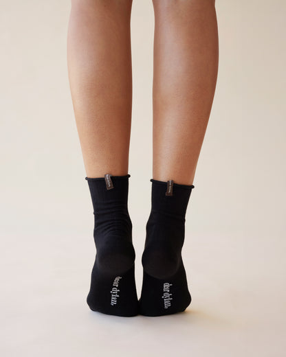 Dear Dylan | Roule Socks - Noir / Umber
