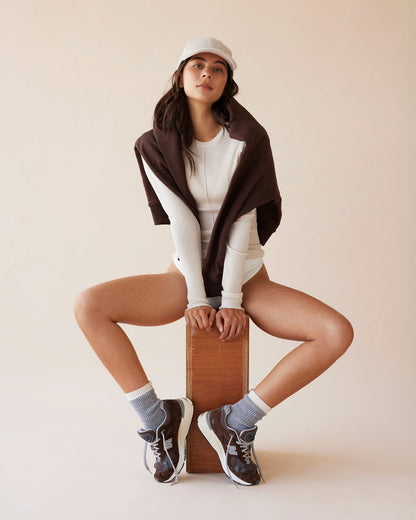 Dear Dylan | Wool Home Socks - Grey Marle / Ivory