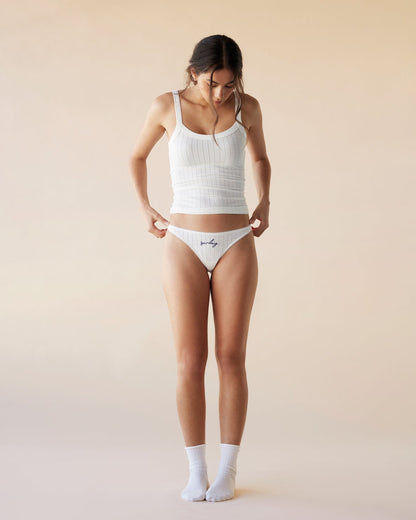 Dear Dylan | Weekend Thong Trio - White