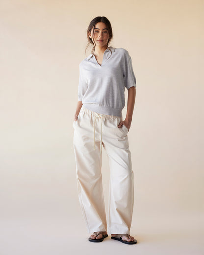 Dear Dylan | Merino Palmer Polo - Fog