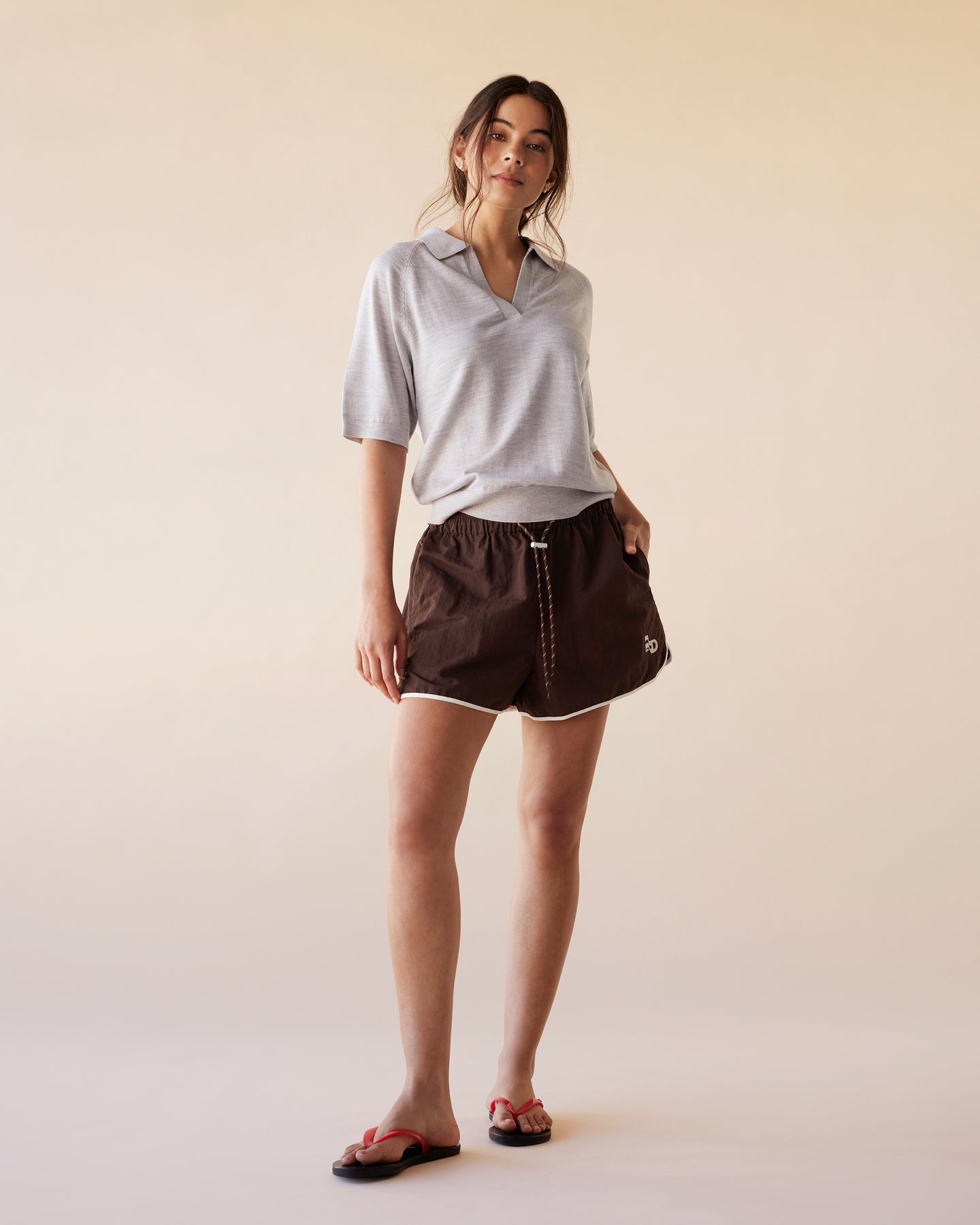 Dear Dylan | Merino Palmer Polo - Fog