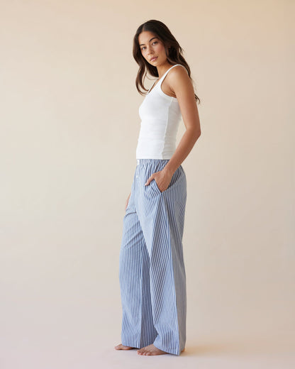 Dear Dylan | Boxer Pant - Steel Blue Stripe