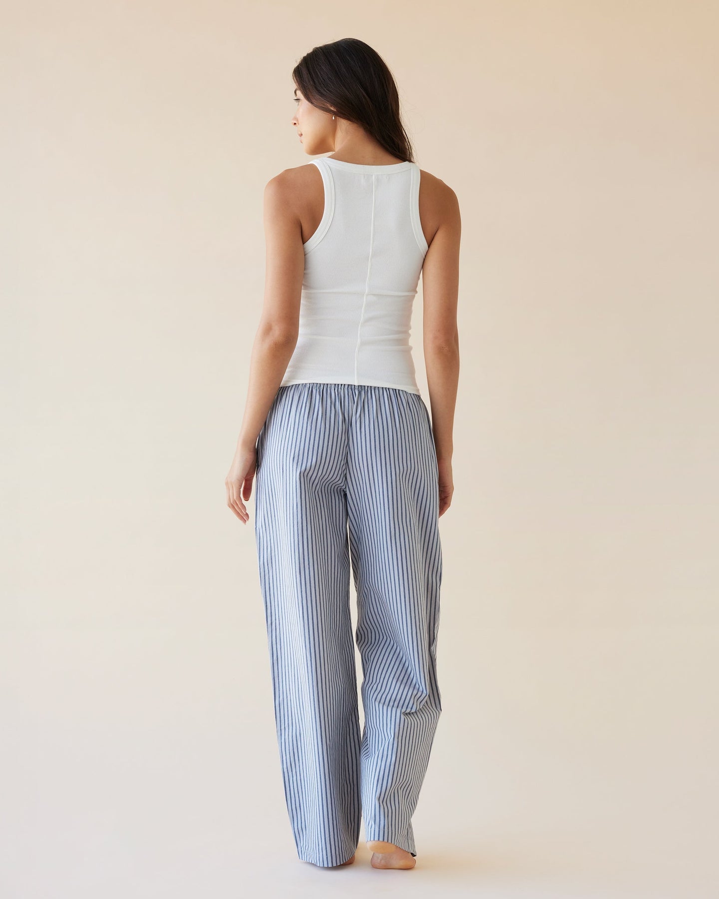 Dear Dylan | Boxer Pant - Steel Blue Stripe