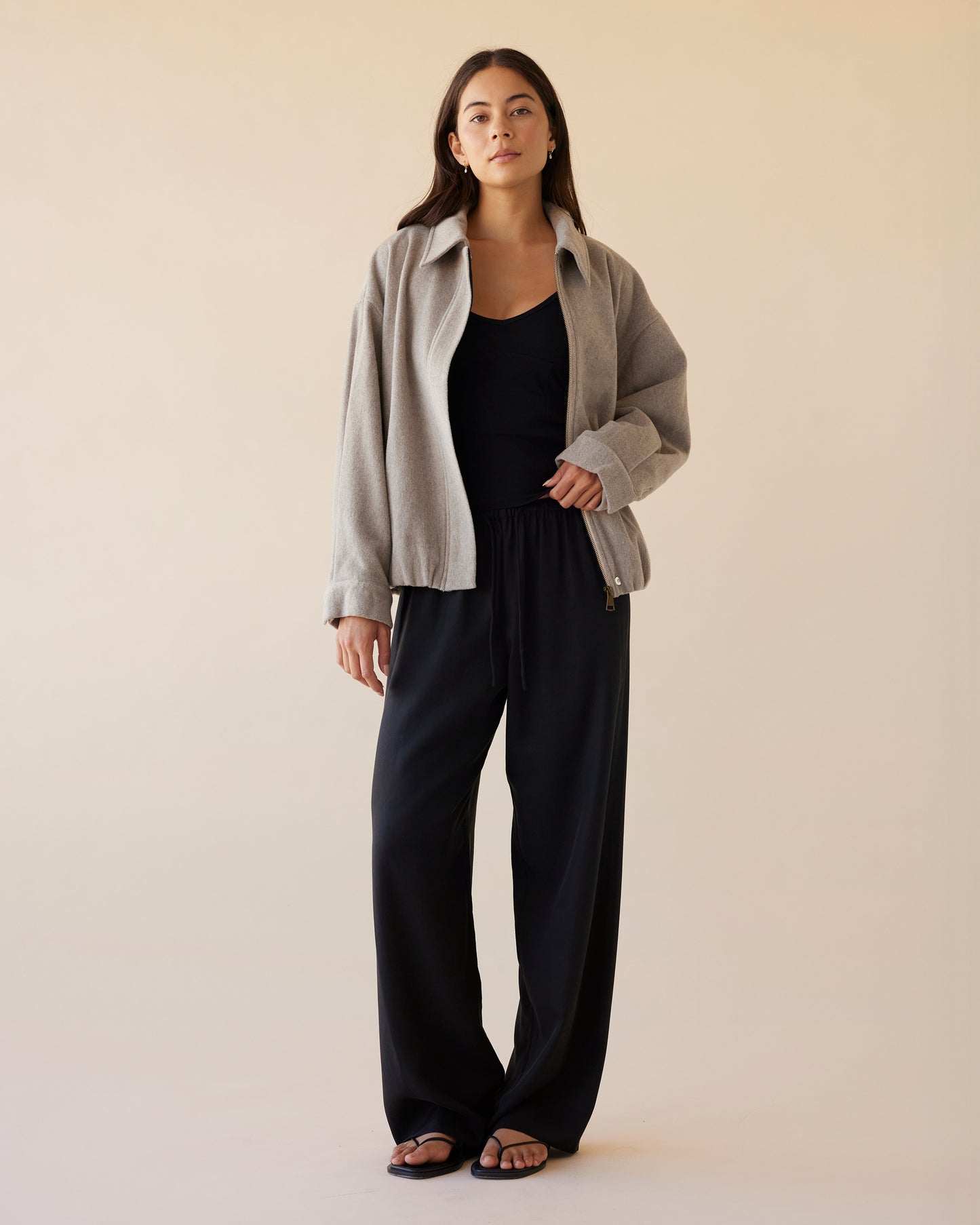 Dear Dylan | Wool Cashmere Bomber - Doe