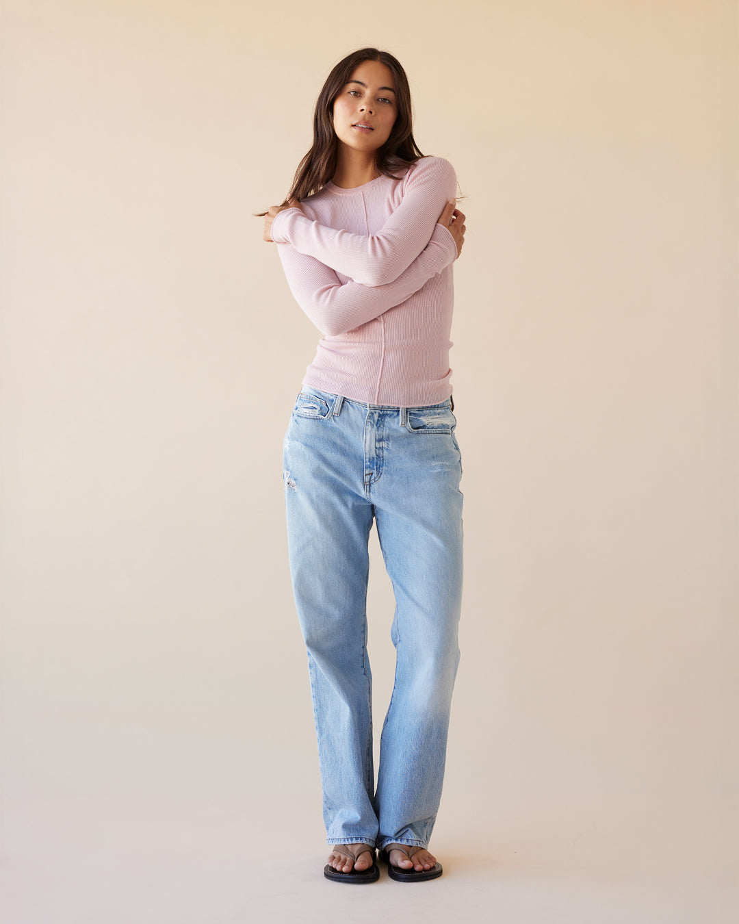 Dear Dylan | Merino Long Sleeve Knit - Ballet Pink