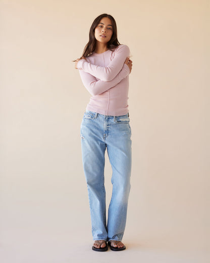 Dear Dylan | Merino Long Sleeve Knit - Ballet Pink