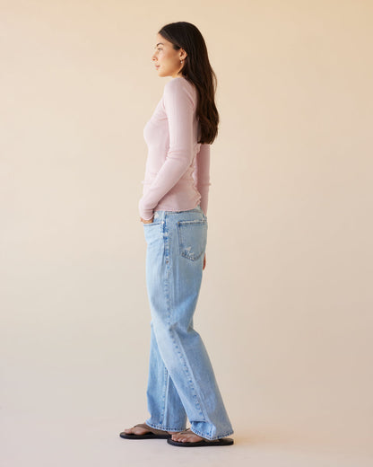 Dear Dylan | Merino Long Sleeve Knit - Ballet Pink