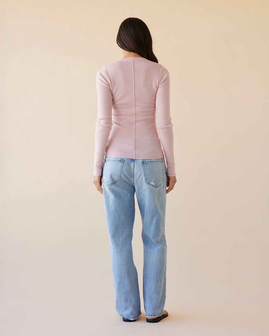 Dear Dylan | Merino Long Sleeve Knit - Ballet Pink