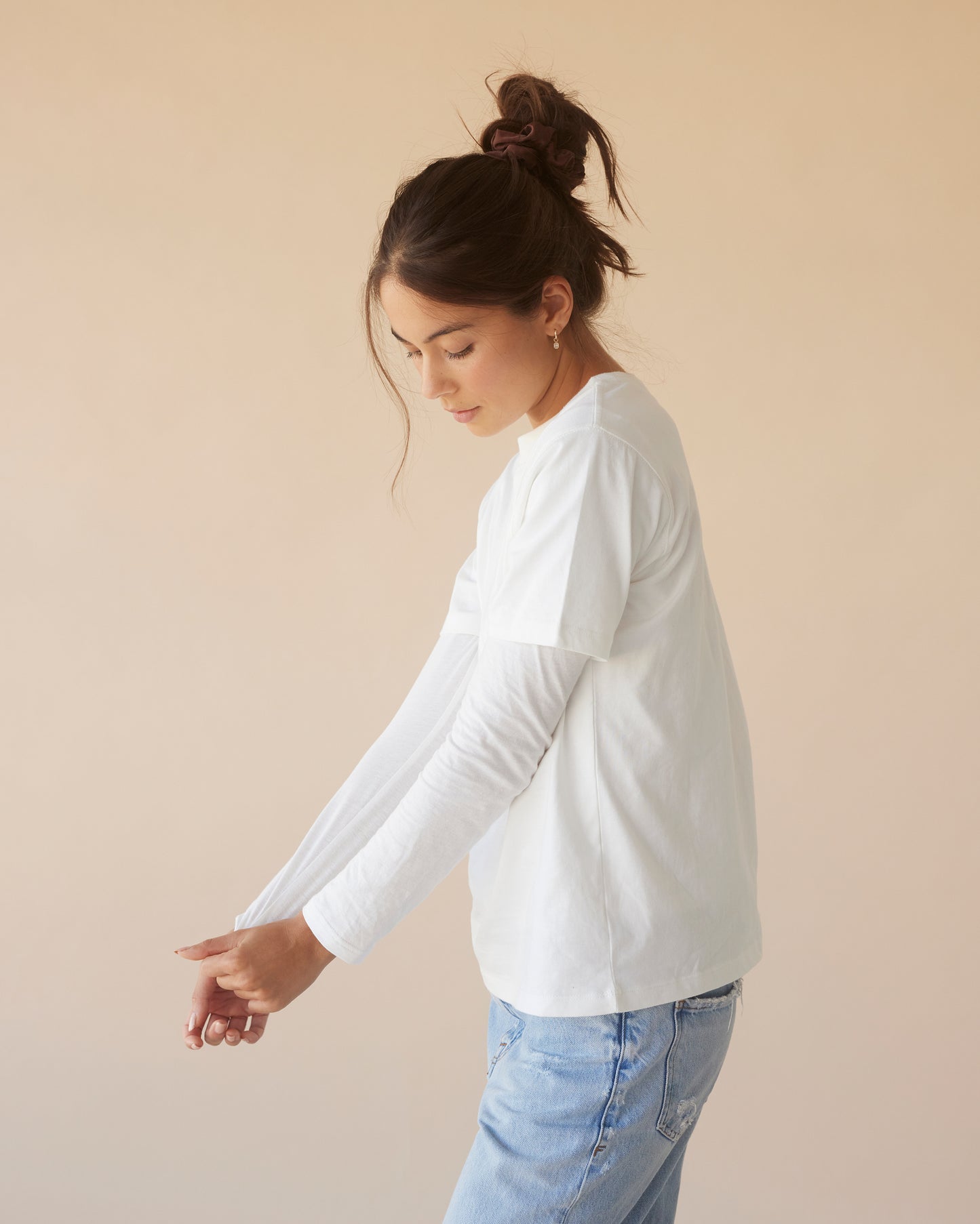 Dear Dylan | Long Sleeve Tee - Blanc