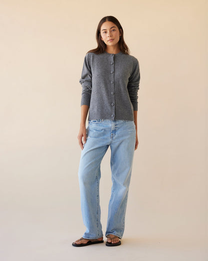 Dear Dylan | Cashmere Cardigan - Ash Marle