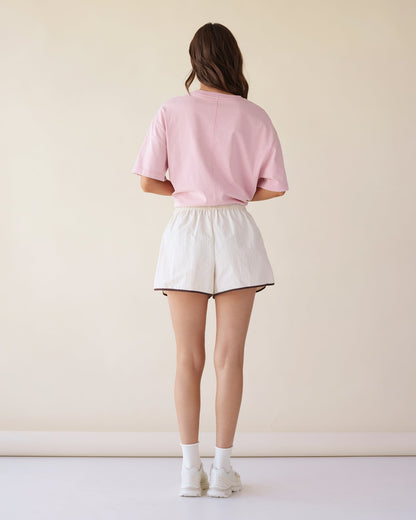 Dear Dylan | Rally Short - Cream / Cocoa