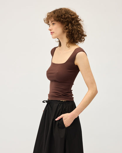 Dominique Healy | Naia Tank - Chocolate