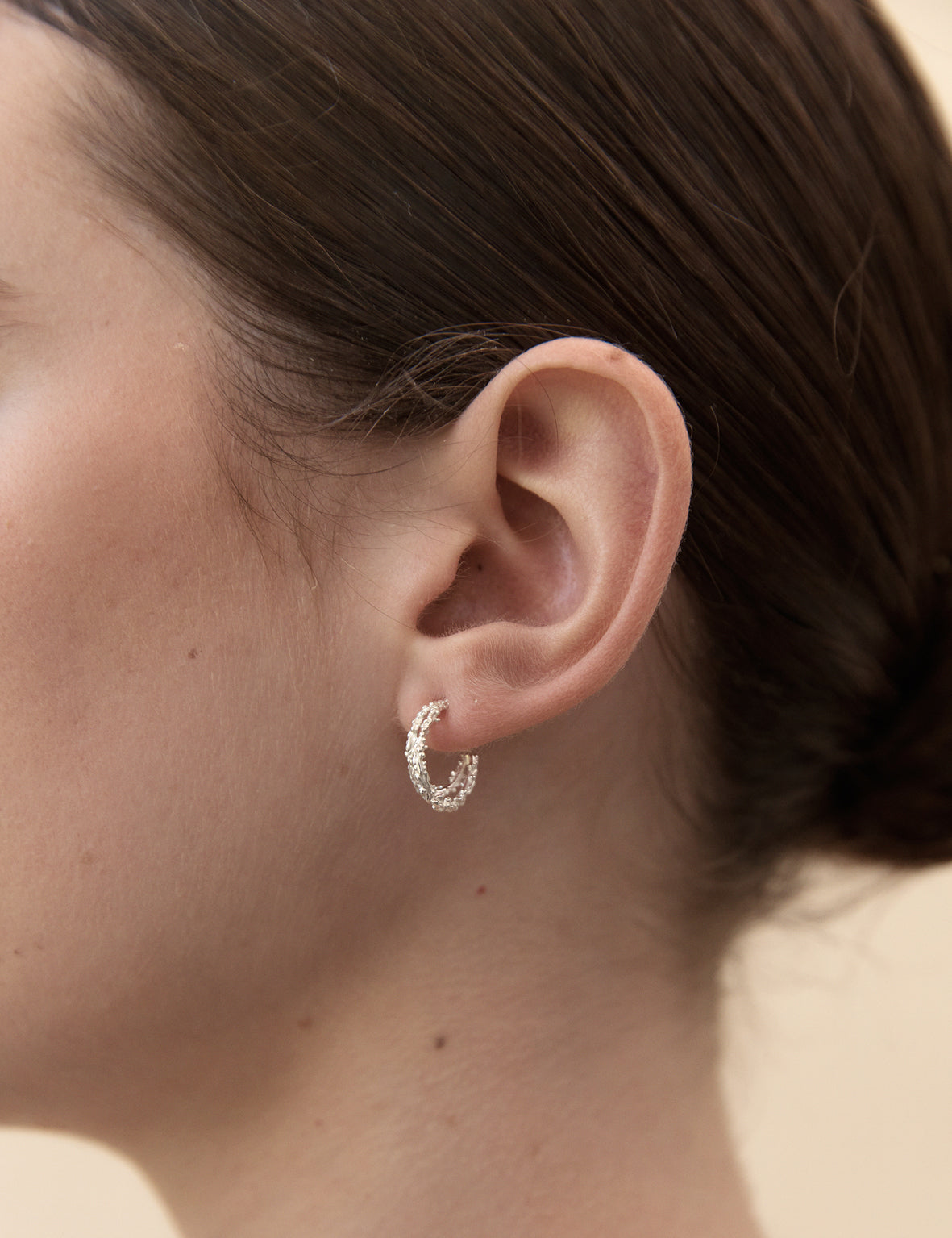 La Tribe | Double Ivy Hoop - Silver