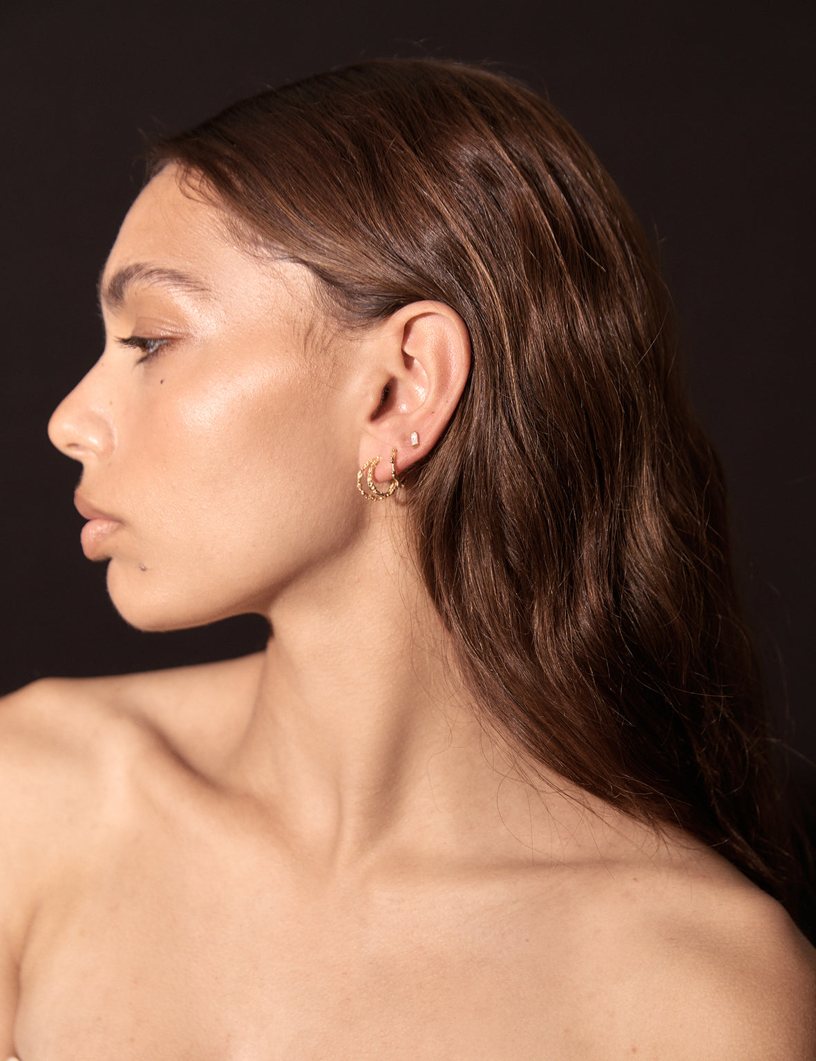 La Tribe | Double Ivy Hoop - Gold