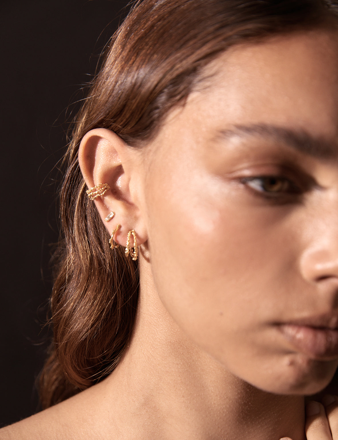 La Tribe | Double Ivy Hoop - Gold